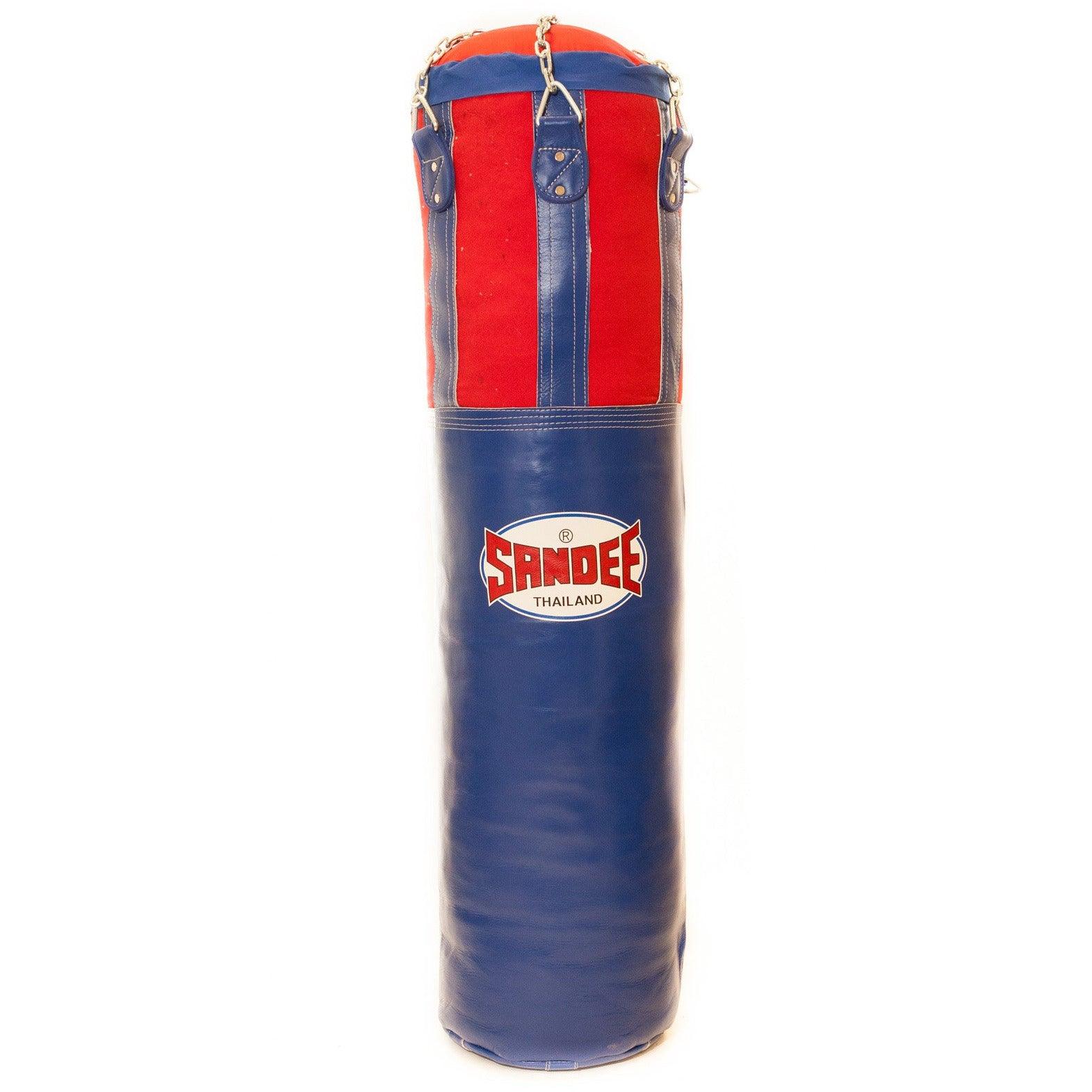 Sandee Muay Thai Heavy Bag - Blue & Red Half Leather - Muay Thailand