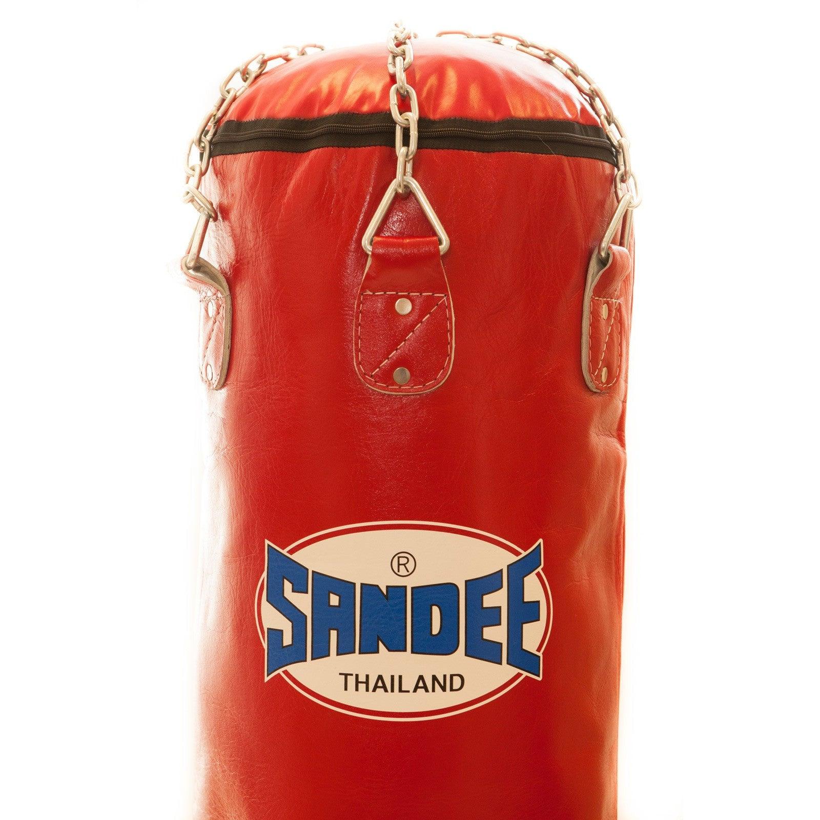 Sandee Muay Thai Heavy Bag - Red Full Leather - Muay Thailand