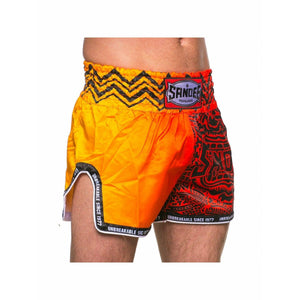 Sandee Muay Thai Shorts - Warrior Red & Orange - Muay Thailand