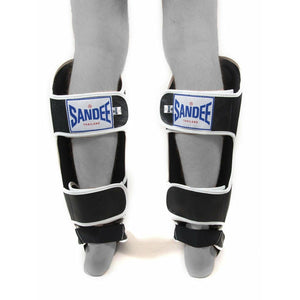 Sandee Shin Guards - Black & White - Muay Thailand