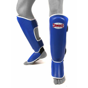 Sandee Shin Guards - Blue & White - Muay Thailand