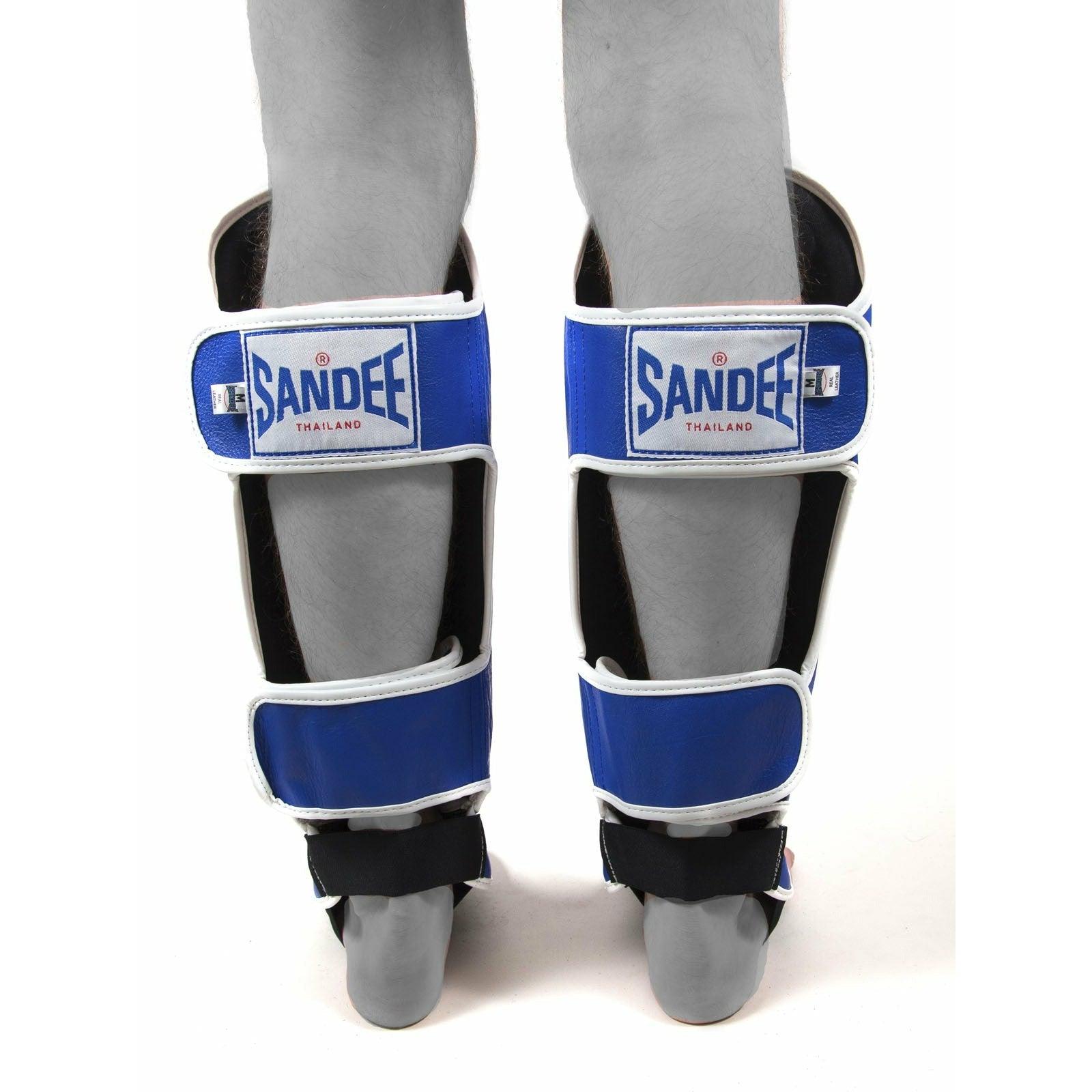 Sandee Shin Guards - Blue & White - Muay Thailand