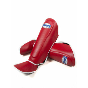 Sandee Shin Guards - Red & White - Muay Thailand